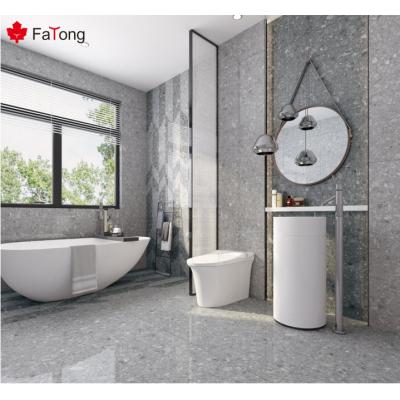 China Bathroom 600*1200mm Light Gray Interior Wall Tile Foshan FaTong Floor Marble Porcelain Tile Indoor Terrazzo Tile for sale