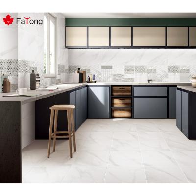 China FOSHAN FATONG 400*800mm floor tiles porcelain modern marble tiles floors snow white porcelain kitchen wall tiles for sale