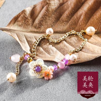 China Ethnic Imitation Opal Decorated Anklet Chain Bracelet Women for sale