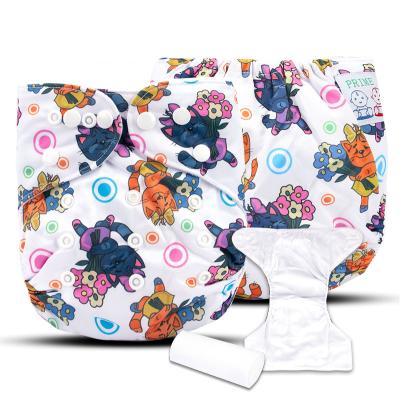 China Cute Baby Wear Cloth Printed Organic Waterproof Diapers Pocket Washable Diaper Cloth Diaper For Babies for sale