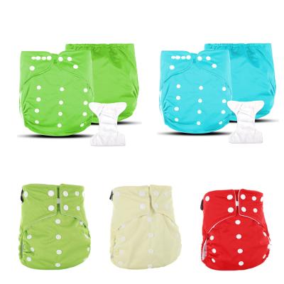 China New Design Baby Diaper Cloth Washable Diaper Pocket Printed Double Row Snaps Reusabl Cloth Diapers For Kids for sale