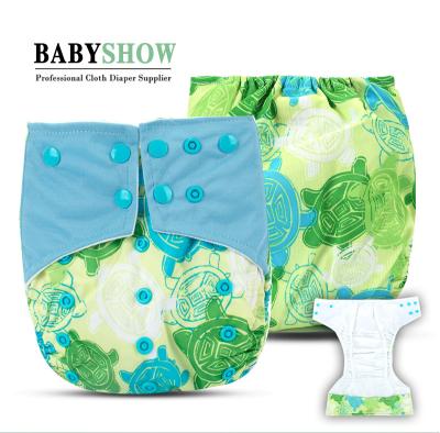 China One Size Snaps Printed Newborn Reusable Cloth Diapers Breaks New Machines Baby Cloth Diaper Manufacturers for sale