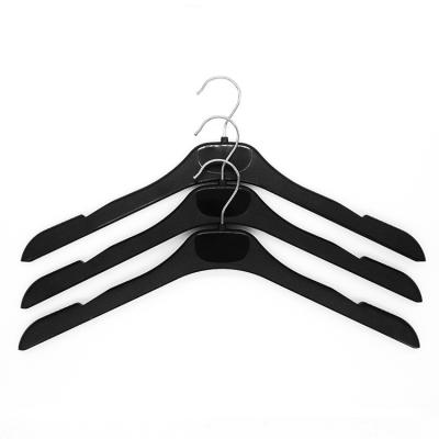 China Wholesale Price Clothes Hanger Non-slip Durable Black Clothing Store Business Jacket Display Hanger for sale