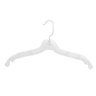 China Hot Sale Non-slip Single Plastic Non-slip Hotel Hanger White Seamless Adult Hanger for sale