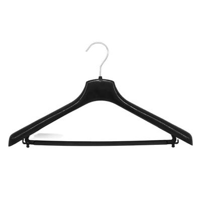 China Newest Suit Hanger Clothing Store Display Non-slip Luxury Plastic Home Storage Plastic Hanger for sale