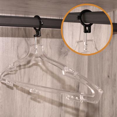 China Shop Non-slip Transparent Crystal Plastic Display Clothing Hangers Supplier Factory Non-Slip Hangers for sale