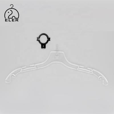 China Hotel Non-slip Anti-theft Hangers Factory Newest Non-slip High-end Transparent Plastic Hangers for sale