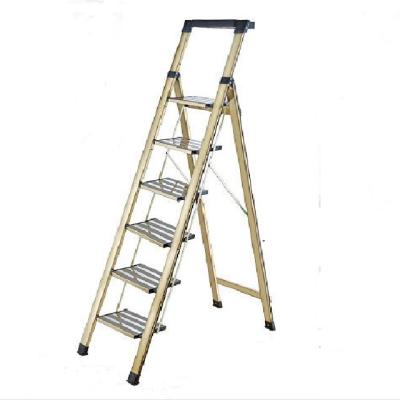 China Folding Ladders 6 Step Platform Ladder All Wide Step Lightweight Portable Step Stool And Anti-Slip Folding Step for sale