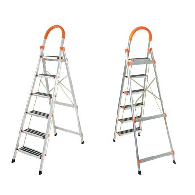 China Folding Ladders Light weight orange 6 step ladder household 5 step aluminium for sale