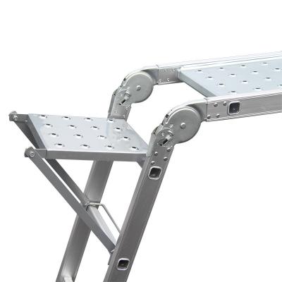 China Folding Ladders 20 Steps Aluminum Multipurpose Foldable Ladder with 4*3 4*4 4*5 4*6 Steps and Big Hinges for sale