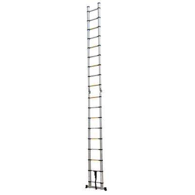 China Folding Ladders Quality Assured Telescopic Aluminum Ladder of 9+9 Steps for sale