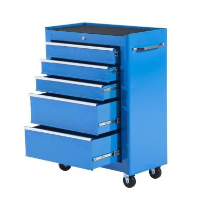 China Heavy Duty 26inch 5 Drawers Car Care Kit Cheap Tool Cabinet With Wheels Garage Equipment for sale