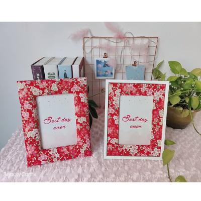 China Handmade Wood Tissue Love Box Picture Frame Fiber Wrapping Tissue Customized Wood Picture Photo Frames Fiber Photo Frames for sale