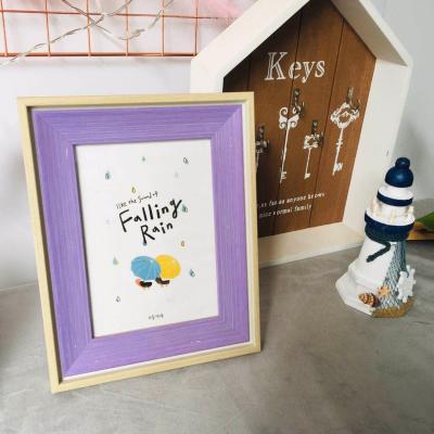 China Classic Small Picture Frame Picosecond Picture Frame Kid Handmade Wooden Home Household Decor Best Gifts for sale