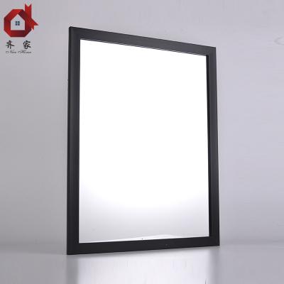 China Handmade Wall Art Decor Designer Large Black Plastic Picture Decorative Bathroom Mirror Frame for sale