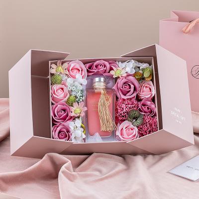 China Practical Box Mother's Day Gifts Valentine's Day Promotional Gifts Flower Packaging With Perfume for sale