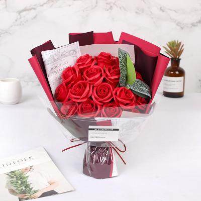 China Creative Rose Bouquet Creative Rose Bouquet Valentine's Day Gift Box Valentine's Day Gift Box Soap Flower Fresh Gift for sale