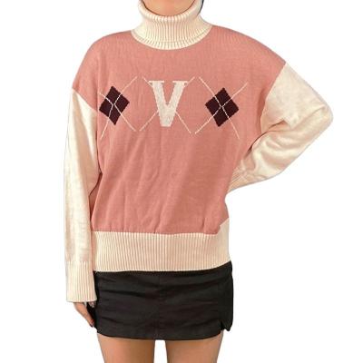 China Wholesale Custom Knitted Anti-wrinkle Sweater Women Clothing Turtle Neck Sweater European Sweater for sale