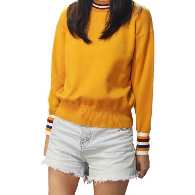 China Factory Custom Women's Sweaters Anti-Wrinkle Long Sleeves Knitwear Custom O-Neck Slim Pullover Sweater for sale