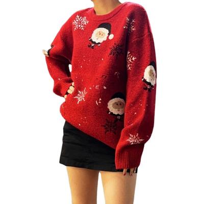 China Wholesale Custom Anti-wrinkle Women's Sweaters Funny Knitted European Christmas Sweater Clothing for sale