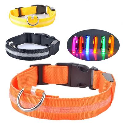 China Wholesale Fast Version Glow Dog Collars Buckle Luxury Pet Products LED Light Dog Collar for sale