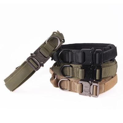 China Padded Dog Training Collar Neoprene Padded Adjustable Tactical Dog Collar With Control Handle for sale