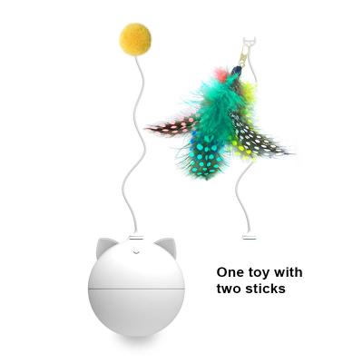 China Toy Ball Rolling Colorful Led Cat Toys Interactive Electric Cat Stocked Automatic Toy for sale