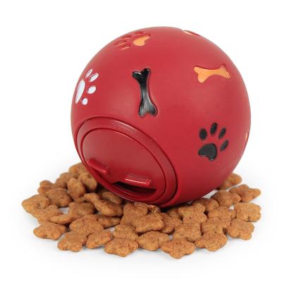 China Best Selling Custom Dog Training Stocked Toy Rubber Dog Ball Dog Toy Ball Teething Interactive Chew Dispenser for sale