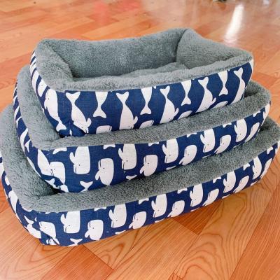 China Hot Sale Hot Soft Pet Sofa Cushion Pet Supplies Travel Winter Plush Pet Bed for sale