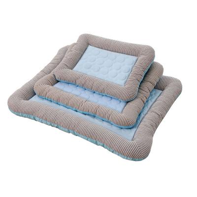 China Travel Dog Cat Bed Summer Sleeping Soft Ice Silk Mat Washable Pet Pad Soft Crate Cushion Cool Pet Mat for sale