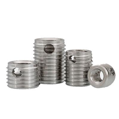 China Aluminum Alloy 303 Stainless Steel Three Holes 307 Self Tapping Threaded Insert For Plastic for sale