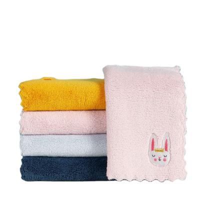 China Coral Color Non-Stick Fleece Dish Two Towel and Non-linting Cloth Oil Sustainable Durable Kitchen Cleaning Super Absorbent Cloth 815159 for sale