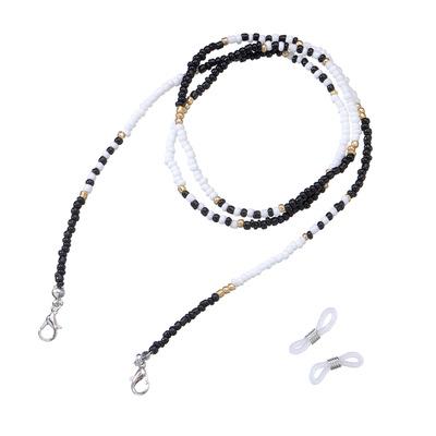 China Practical Lead Free Lead Free Glass Multicolor Beaded Chains Nickel Nickel Beads Clear Eyewear Holder For Gift for sale