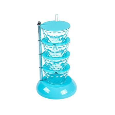 China Freshness Retention 28 Rotating Spice Rack Kitchen Accessories 5 Layers Seasoning Rotating Box Kitchen Condiment Containers Spice Jars for sale