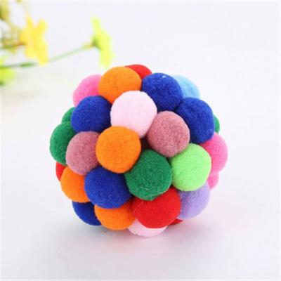 China Viable Viable Pet Toy Hot Sale Cat Toy Interactive Pet Supplies Colorful Handmade High Quality 625 Bells Ball Pet Bouncy Gift for sale