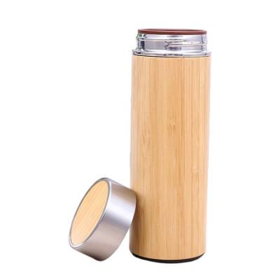 China New Product Viable Sustainable Online Store Amazon Food Grade Customized Creative Bamboo Ceramic Stainless Steel Outdoor Water Bottle for sale