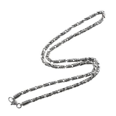 China Genuine Hip Hop Jewelry Woven Silver Necklace Hiphop S925 Sterling Silver Necklace For Men for sale