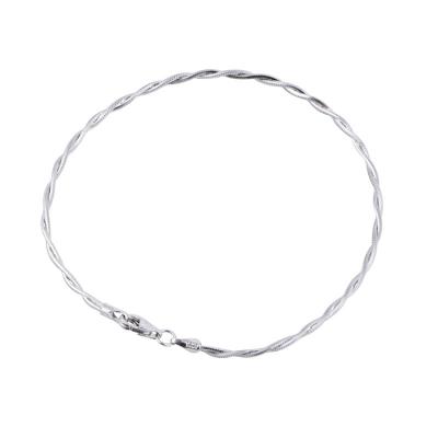 China FASHIONABLE hot sale S925 Sterling Silver Bracelet Fashion Box chain silver jewelry for women girl for sale