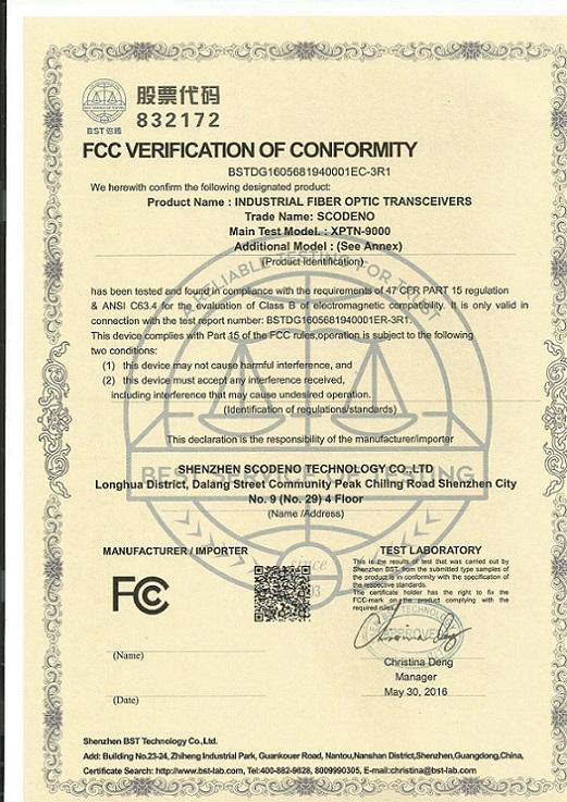 FCC - Shenzhen Scodeno Technology Co., Ltd.