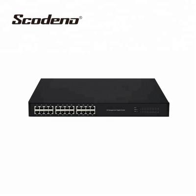 China LACP Scodeno VLAN Rack-mount 1000Mbps 24 Ports Management Ethernet Switches for sale