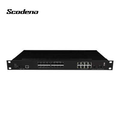 China Telecom Gigabit 24 26 28 48 52 Ports Web System 1U Gigabit Switch Managed Poe Industrial Network Switches With SPF Combo Port for sale