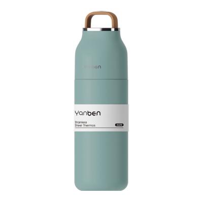 China Factory direct sales design new viable fashion vacuum double wall 304 stainless steel vacuum flask airless bottle for sale