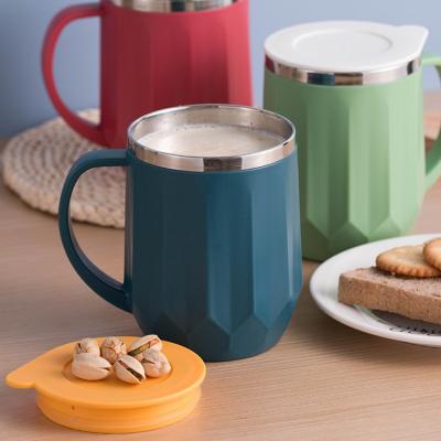 China Factory Outlet Sustainable New Product 304 Stainless Steel Double Wall Coffee Mug With Lid 301-400ml Mug for sale