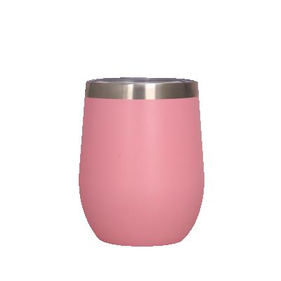 China New Design PORTABLE Insulated Thermos Mug Stainless Steel Beer Mug Tumbler With Egg Shape 12oz Wine Coffee Tumbler Wholesale for sale