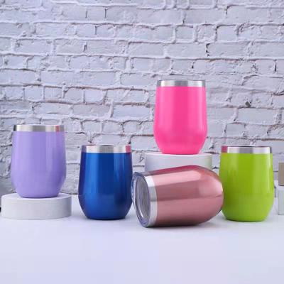 China PORTABLE Brand New Design Eggshell Factory Double Wall Stainless Steel Vacuum Flask Red Wine Glass for sale