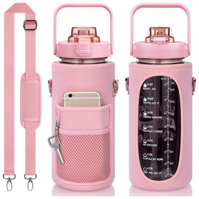 China Factory Outlet 2L Time Marker Viable Inspired Half Gallon Water Bottle With Strap for sale