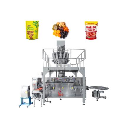 China Multifunctional Food Doypack Stand Up Pouch Opening Filling Sealing Packaging Machine For French Fries Nuts Pellet Candy Food for sale