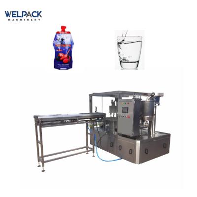 China Automatic Rotary Premade Food Bag Pouch Fill Seal Gasket Machine For Mixing Liquid for sale