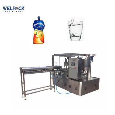 China Automatic Rotary Pouch High Viscosity Viscous Detergent Filler Spout Liquid Soap Flow Food Self Seal Filling Machine for sale