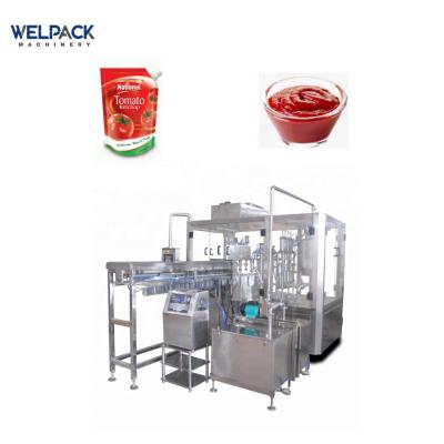 China Sweet Food Chili Sauce Doypack Rising With Spout Bag/Sachet/Pouch Filling Capping Packaging Machine for sale